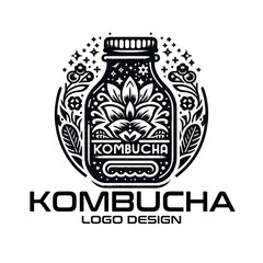 Kombucha Vector Logo Design