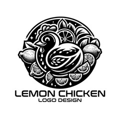 Lemon Chicken Vector Logo Design