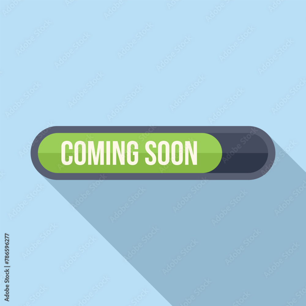 Poster coming soon loading icon flat vector. speech element. notification modern