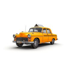 Yellow Taxi Cab Transporting Another Taxi Cab. Generative AI