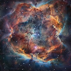 Starry Sky Wonder: Rosette Nebula in Hubble Palette
