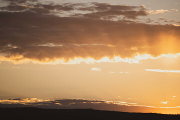 sunset in Yellowstone