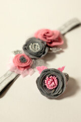Hand made hairband decorated with a flowers	