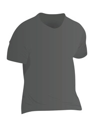 Naklejka premium Grey t shirt. vector illustration