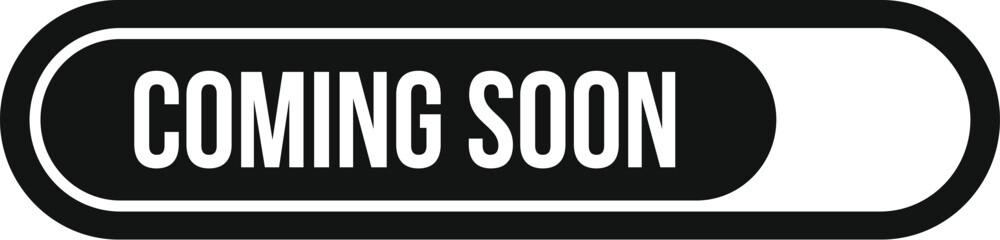 Coming soon loading icon simple vector. Speech element. Notification modern