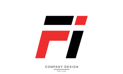Fototapeta na wymiar FI, IF Abstract Letters Logo Monogram Design Font Icon