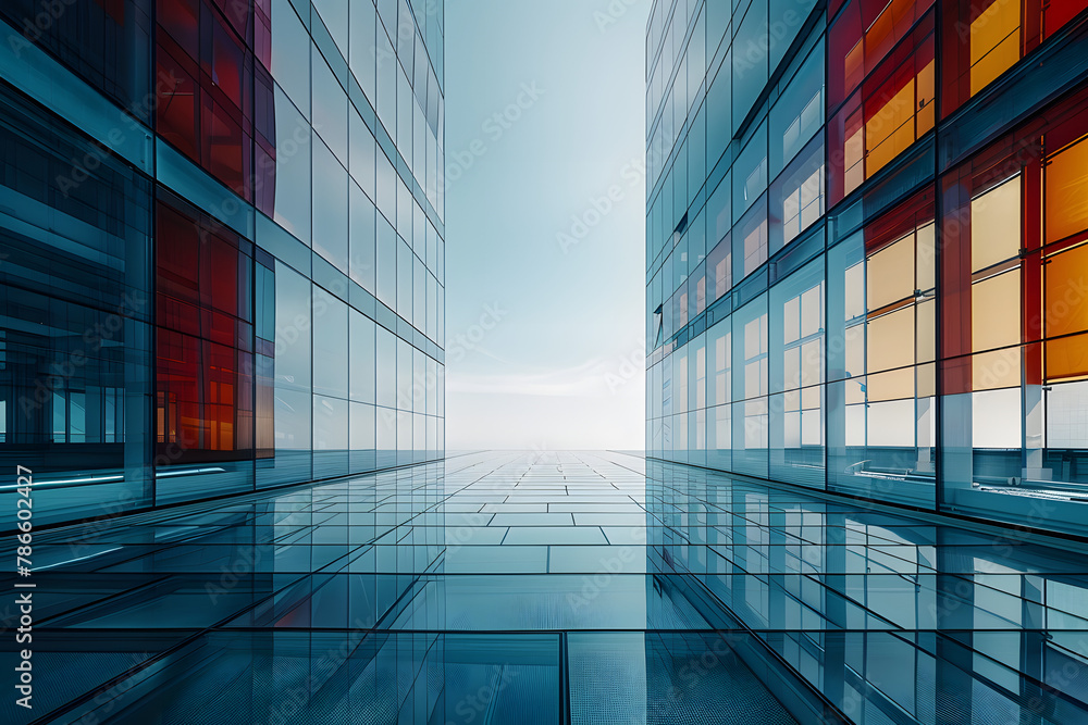 Poster geometry and perspective of modern architecture