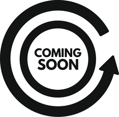 Coming soon change icon simple vector. Website idea. New product