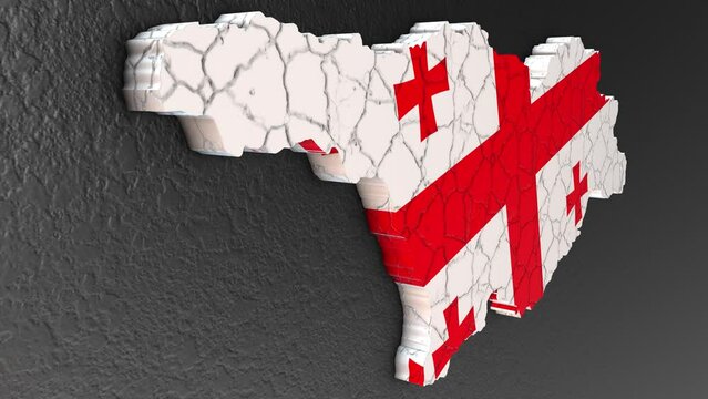 Georgia map 3d. 3d map of Georgia.