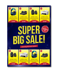 Super sale poster flyer template
