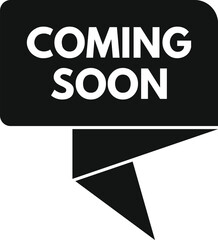 Coming soon post icon simple vector. Business brand new. Product button