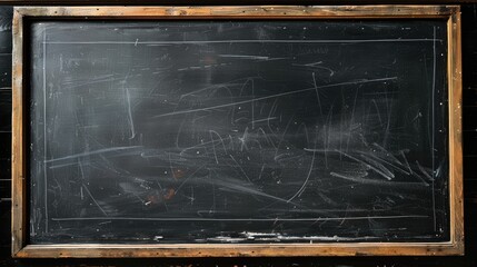 Detailed chalk drawing on blackboard, perfect for educational concepts