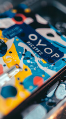 Close-Up View Of London Oyster Card Against Monochrome Background