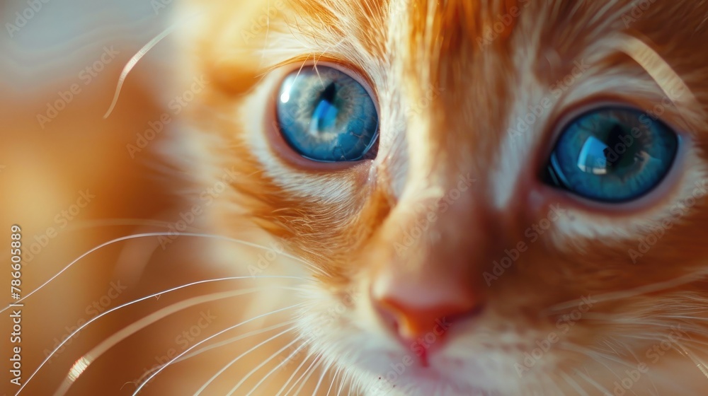 Canvas Prints Close up image of a pretty little red kitten