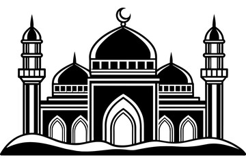 Simple minimalistic Islamic outline vector 