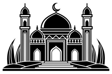 Simple minimalistic Islamic outline vector 