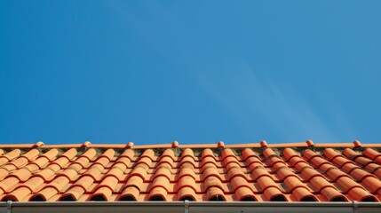 Red Tiled Roof Under Blue Sky