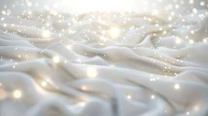 Abstract background of white silk fabric. 3d rendering, 3d illustration.