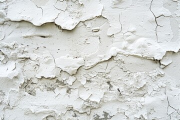 A white wall with peeling paint, suitable for background use