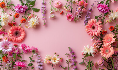 Womens Day Background with Flowers