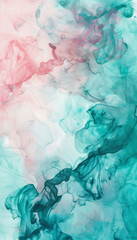 Amazing Aesthetic Wallpaper, Teal and Light Pink Alcohol Ink Art