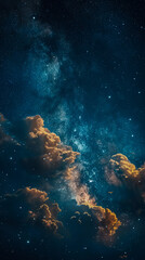Cosmic galaxy with stars and nebula - obrazy, fototapety, plakaty