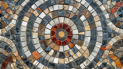 Fototapeta premium Background of a repeating pattern of old ceramic tiles, mosaics on the wall