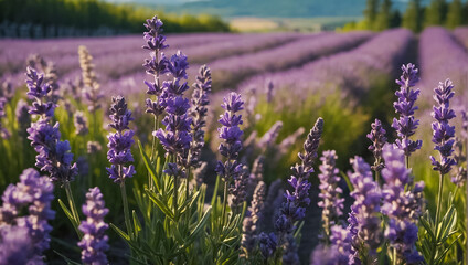 Beautiful lavender flowers in Japan