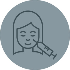 Laser Trearment Grey Line Circle IconH