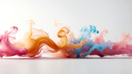 Abstract background of colorful smoke, close-up. AI generative. - 786619055