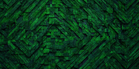 Smaragdlabyrinth – Geheimnisvolle Texturen des Urbanen Dschungels - obrazy, fototapety, plakaty