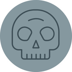 Horror Grey Line Circle Icon
