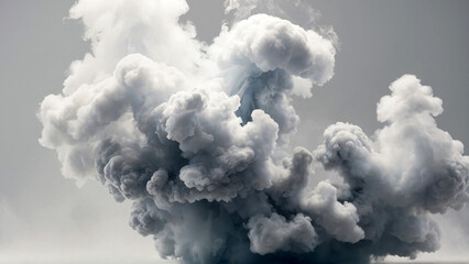 White smoke abstract background. Close-up, studio shot. AI generative. - 786622057