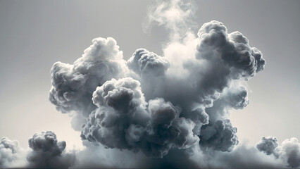 White smoke abstract background. Close-up, studio shot. AI generative. - 786622063