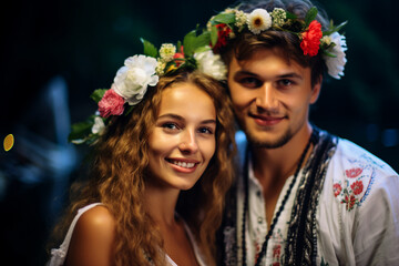 Sacred festival celebration slavic ivana kupala saint john holiday bonfire swimming culture Generative AI