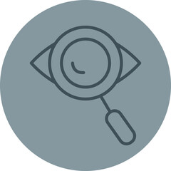 Private Detective Grey Line Circle Icon