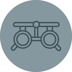 Eye Exam Grey Line Circle Icon