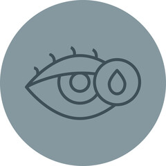 Dropper Grey Line Circle Icon