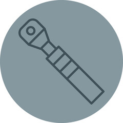Retinoscope Grey Line Circle Icon