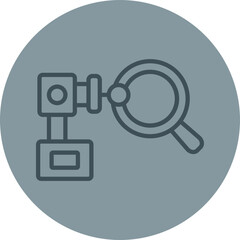 Slit Lamp Grey Line Circle Icon