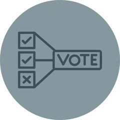 Result Grey Line Circle Icon