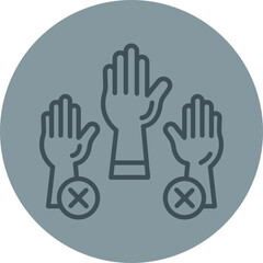 Obraz premium Absenteeism Grey Line Circle Icon