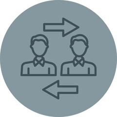 Opponent Grey Line Circle Icon