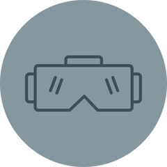 Stereoscopic Grey Line Circle Icon