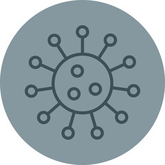 Fototapeta premium Infection Grey Line Circle Icon