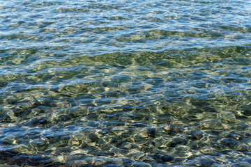 Close up of a shallow water