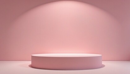 Background pink podium 3d in bright colours 