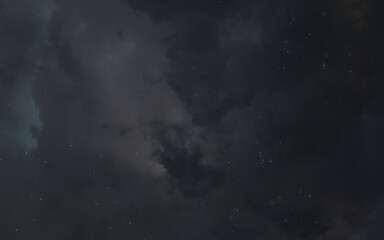 Obraz na płótnie Canvas 3D illustration of deep black space starfield. High quality digital space art in 5K - realistic visualization