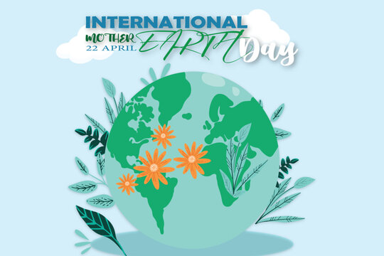 Happy international mother earth day 22 april vector post for wish, cards,poster, banner and templates