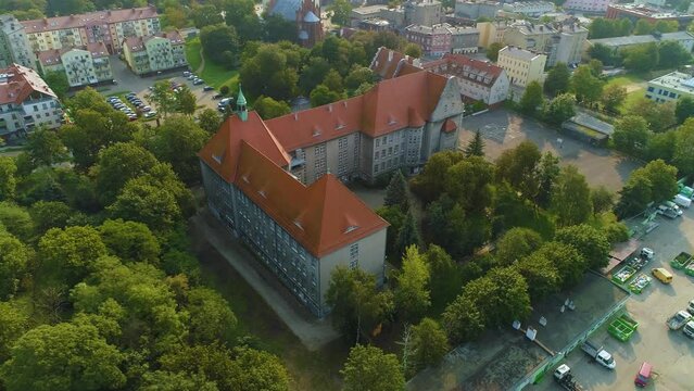 School Complex Stargard Zespol Szkol Mieszka Aerial View Poland